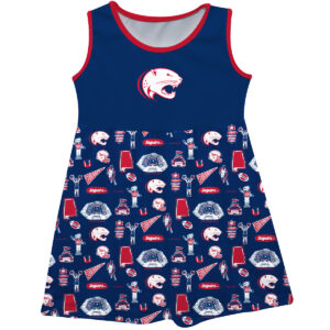 Girls Youth Vive La Fete  Blue South Alabama Jaguars Impressions Artwork Tank Top Dress