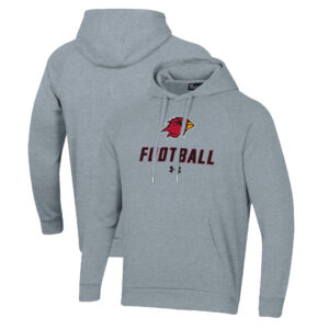 Men's Under Armour Grey Lamar Cardinals Football Rival Fleece Pullover Hoodie