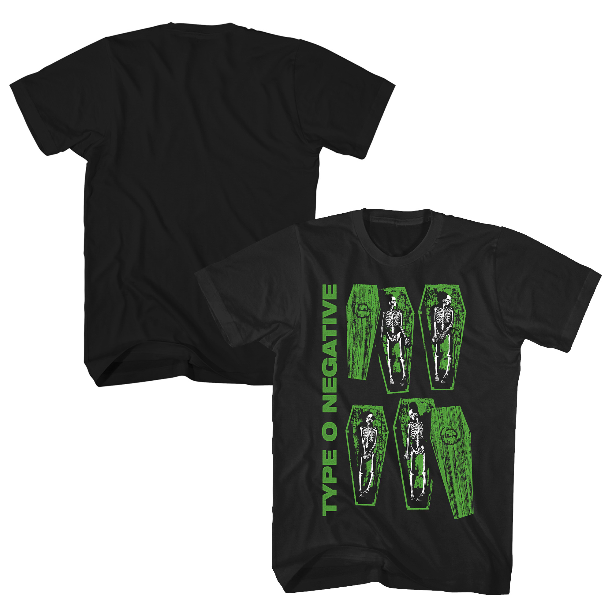 Men's Franchise Club Black Type O Negative Coffin T-Shirt