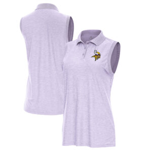 Women's Antigua  Lavender Minnesota Vikings Recap Sleeveless Polo