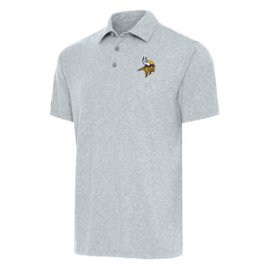 Men's Antigua Heather Gray Minnesota Vikings  Big & Tall Par 3 Polo