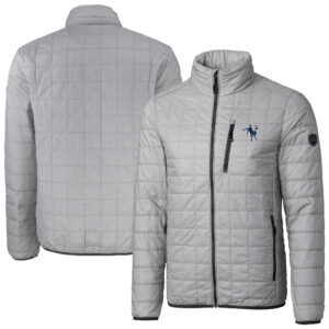 Men's Cutter & Buck  Gray Indianapolis Colts Big & Tall Rainier PrimaLoft Eco Insulated Full-Zip Puffer Jacket