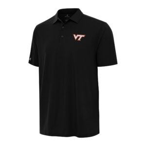 Men's Antigua Black Virginia Tech Hokies Era Polo