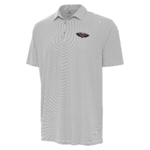 Men's Antigua Gray New Orleans Pelicans Twine Polo