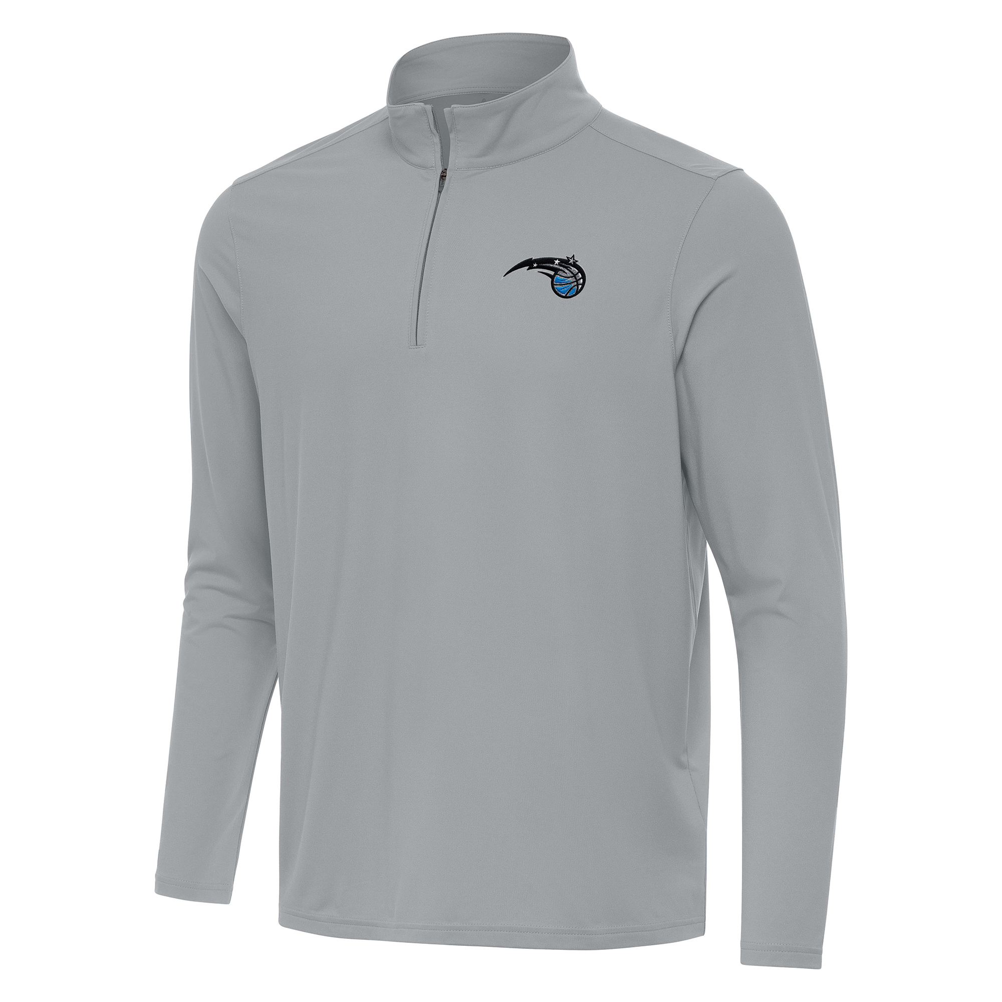 Men's Antigua Gray Orlando Magic Intent Quarter-Zip Top