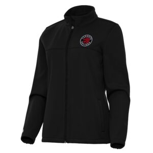 Women's Antigua Black Toronto Raptors Links 2 Full-Zip Golf Jacket