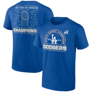 Men's Fanatics Royal Los Angeles Dodgers 2024 World Series Champions  Signature Roster T-Shirt