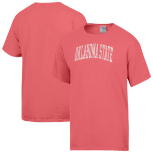 Men's ComfortWash  Pink Oklahoma State Cowboys Distressed Arch T-Shirt