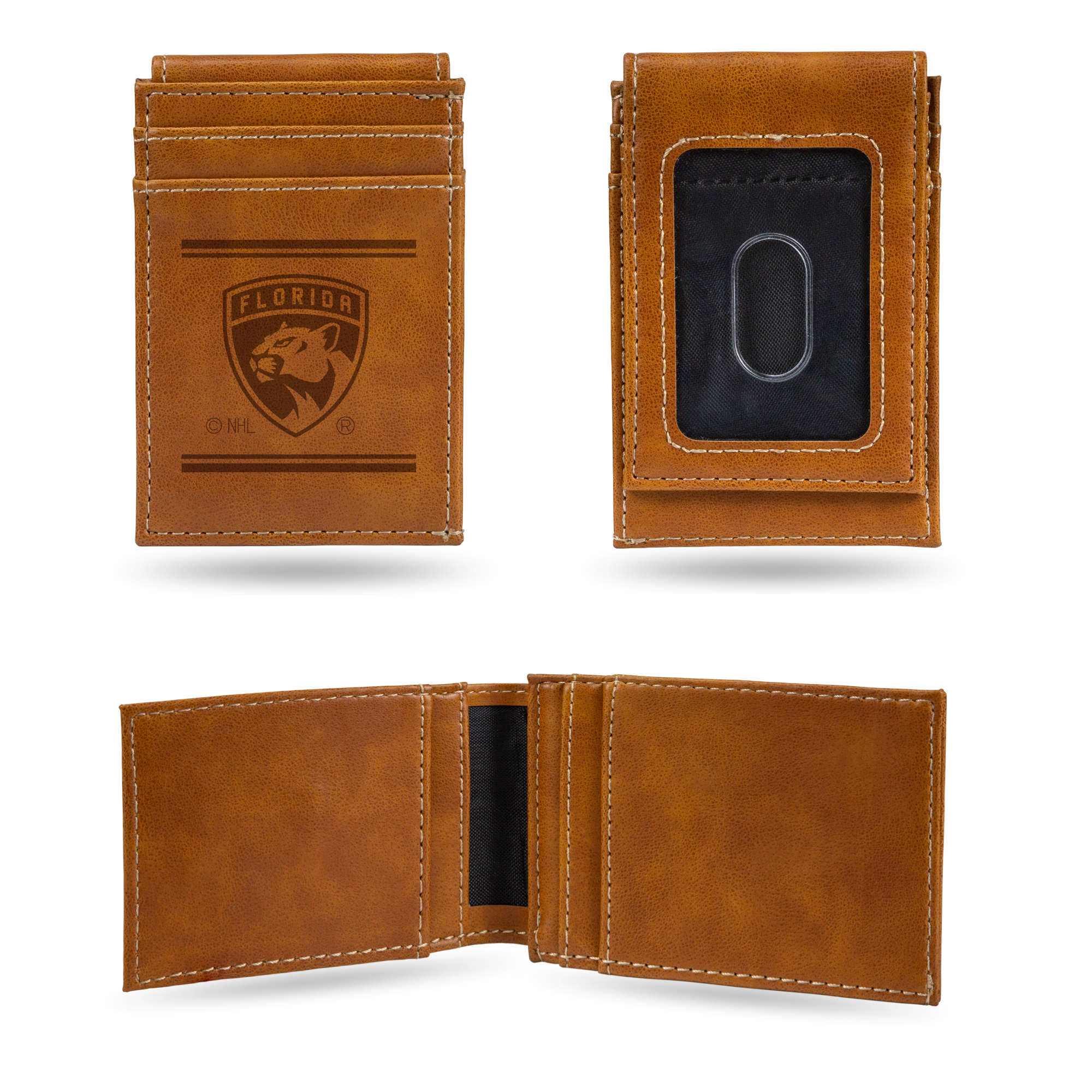 Brown Florida Panthers Front Pocket Wallet