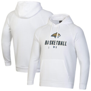 Men's Under Armour White Montana State Bobcats Basketball Rival Raglan Fleece Pullover Hoodie