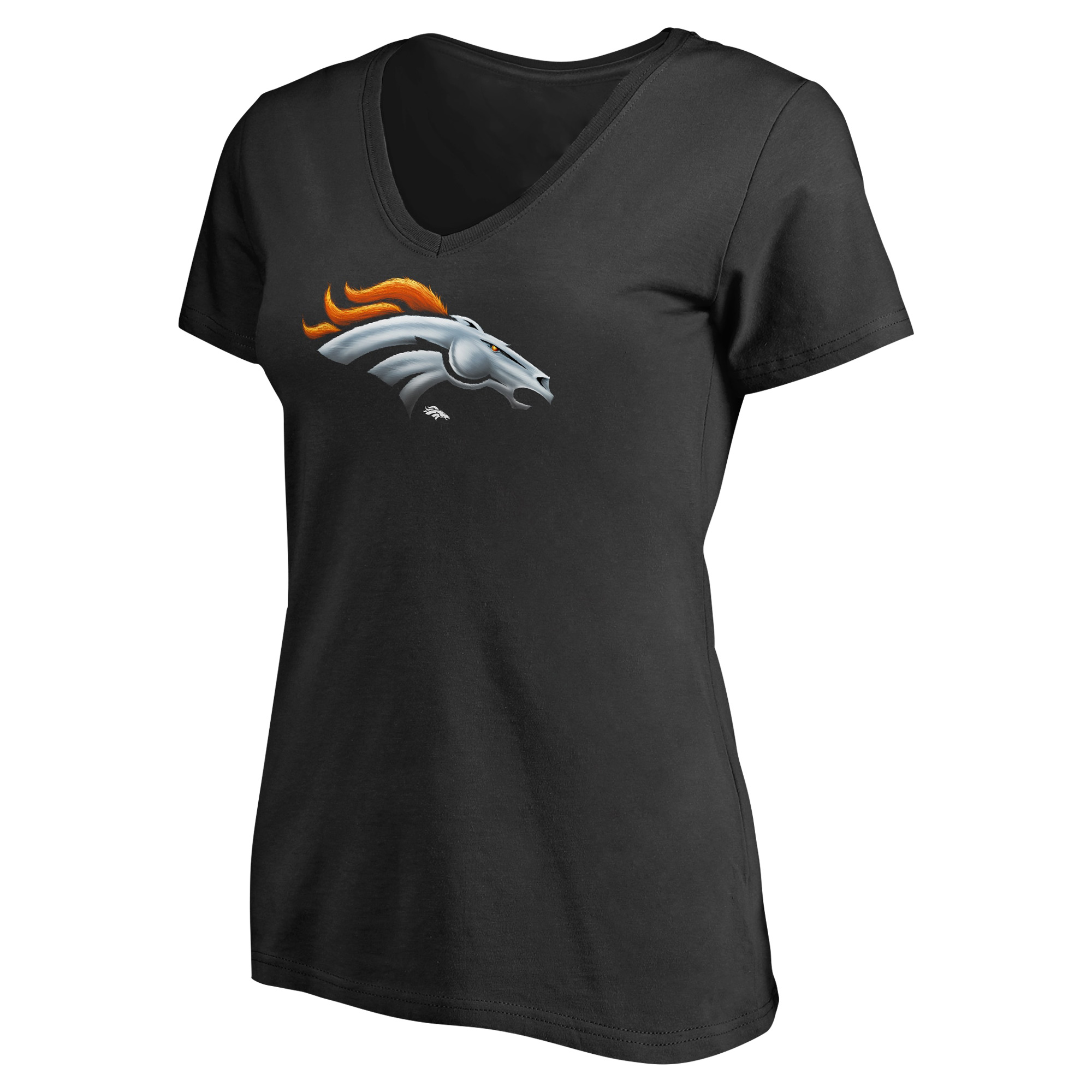 Women's Black Denver Broncos Personalized Midnight Mascot T-Shirt - Image 10