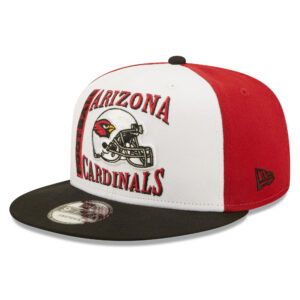 Men's New Era White/Black Arizona Cardinals  Retro Sport 9FIFTY Snapback Hat