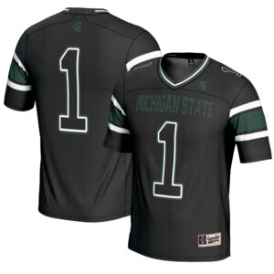 Men's GameDay Greats #1 Black Michigan State Spartans Endzone Football Jersey