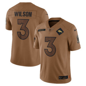 Men's Nike Russell Wilson Brown Denver Broncos Salute To Service Limited Jersey