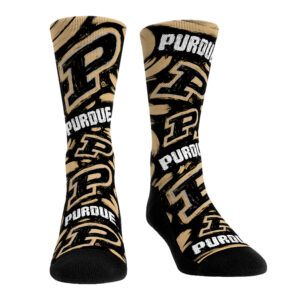 Unisex Rock Em Socks Purdue Boilermakers Allover Logo & Paint Crew Socks