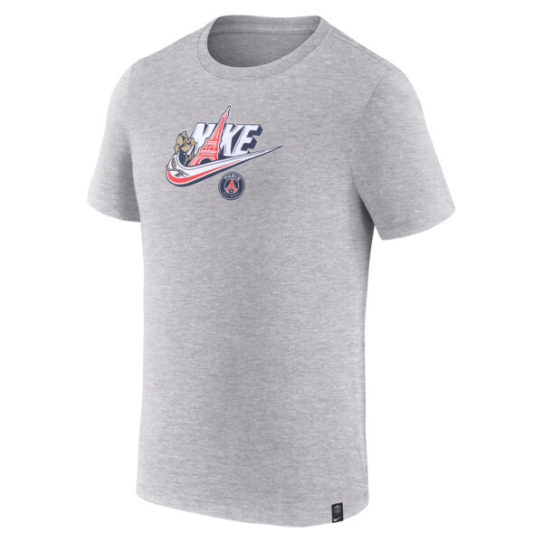 Men's Nike  Heather Gray Paris Saint-Germain Futura T-Shirt - Image 6