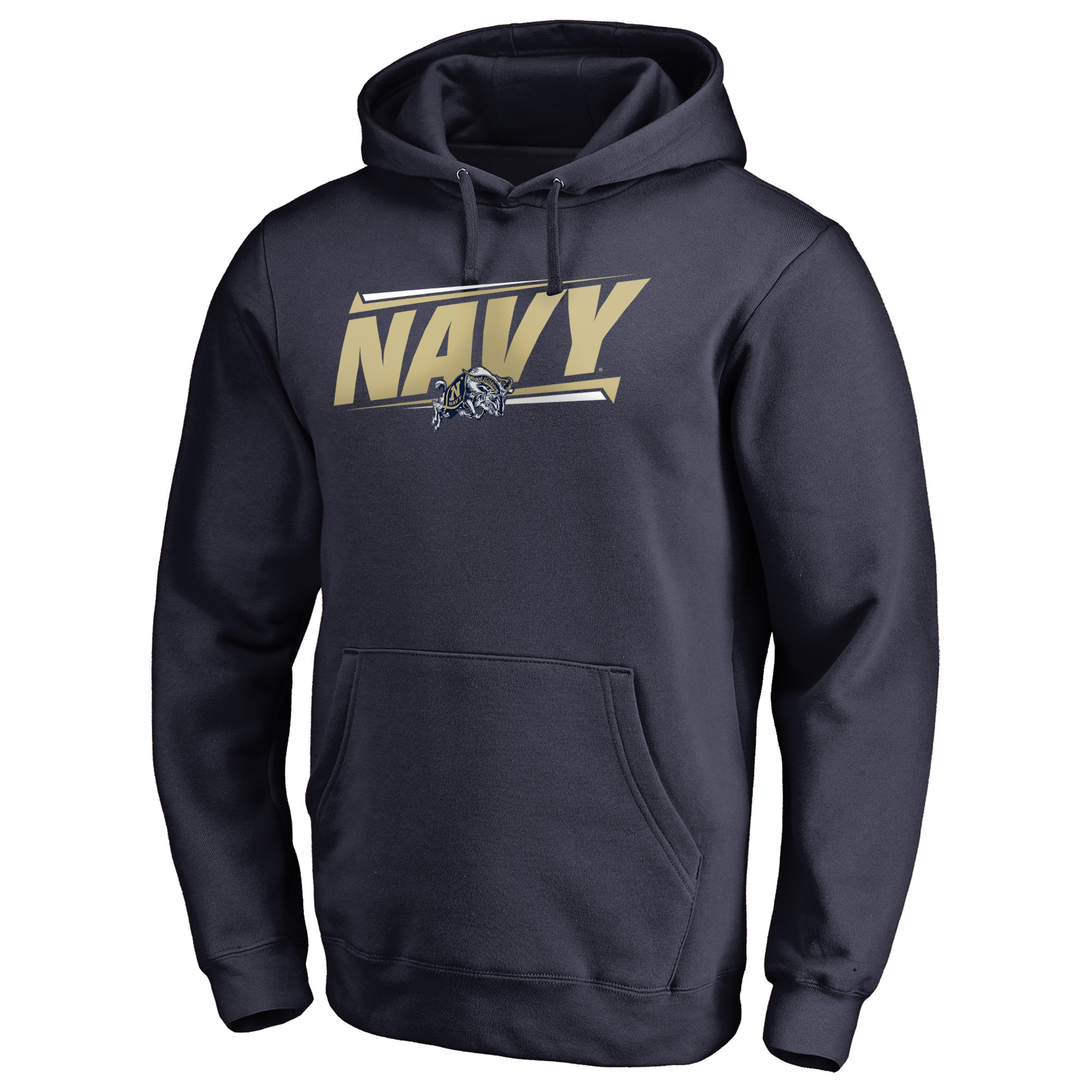Men's Navy Navy Midshipmen Double Bar Pullover Hoodie