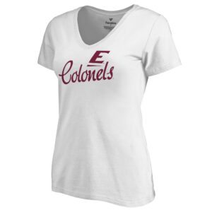Women's White Eastern Kentucky Colonels Dora Slim Fit T-Shirt