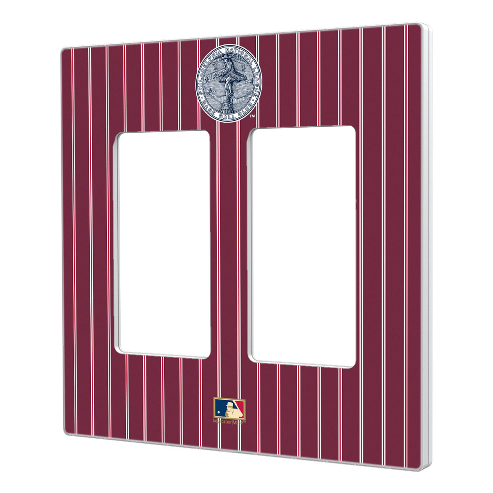 Philadelphia Phillies 1915-1943 Cooperstown Pinstripe Double Rocker Light Switch Plate