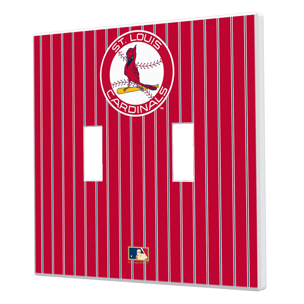 St. Louis Cardinals 1966-1997 Cooperstown Pinstripe Double Toggle Light Switch Plate