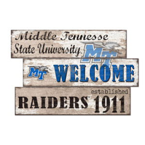 MTSU Blue Raiders 24" 3-Plank Welcome Sign