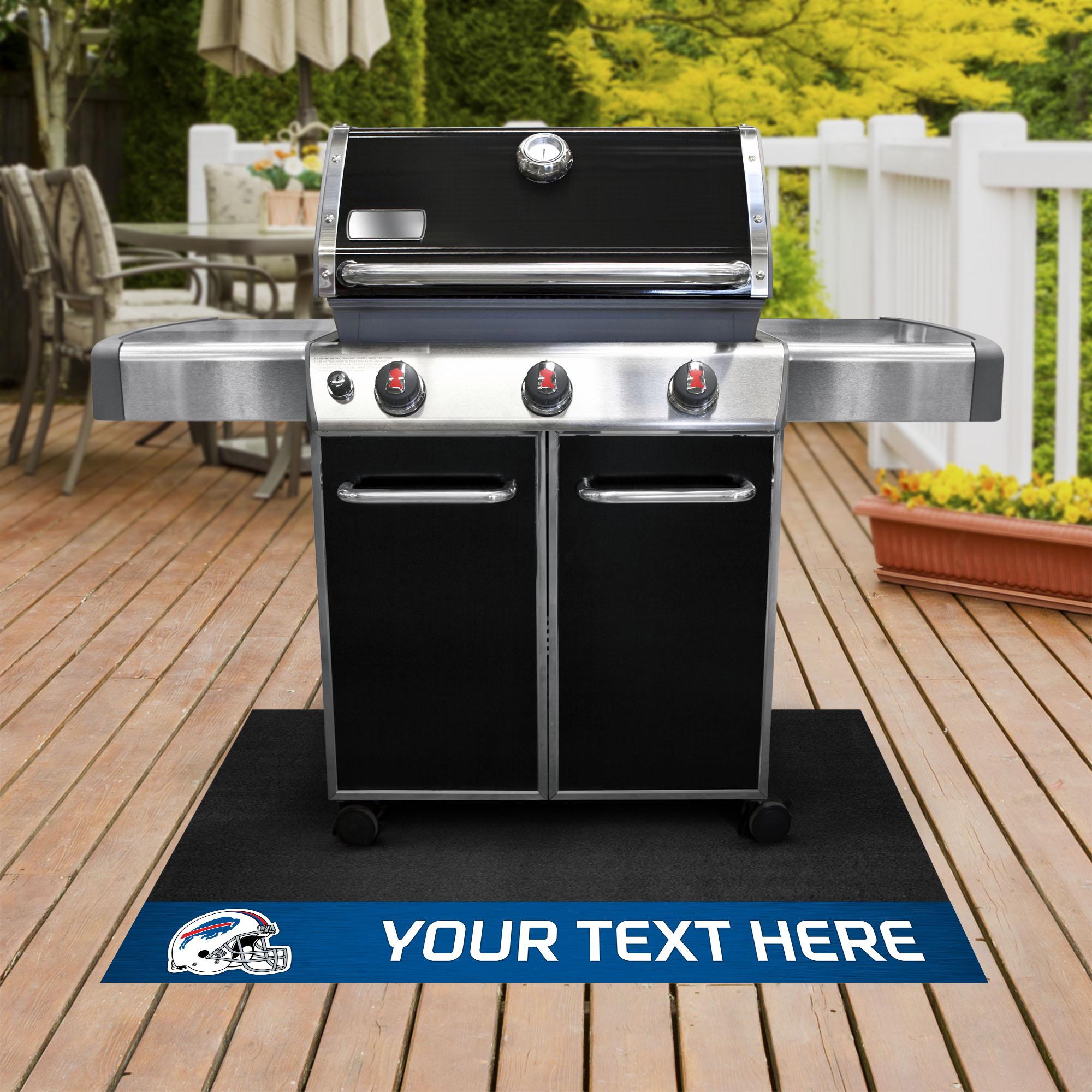 Buffalo Bills 26'' x 42'' Personalized Vinyl Grill Mat - Image 3
