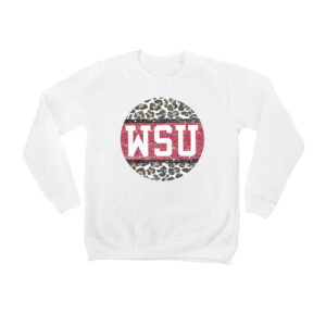 Youth White Washington State Cougars Scoop & Score Pullover Sweatshirt