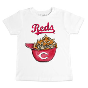 Toddler Tiny Turnip White Cincinnati Reds Nacho Helmet T-Shirt