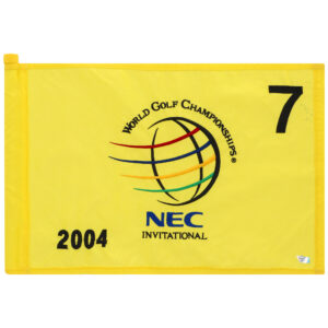 PGA TOUR Event-Used #7 Yellow Pin Flag from the NEC Invitational on August 19-22 2004