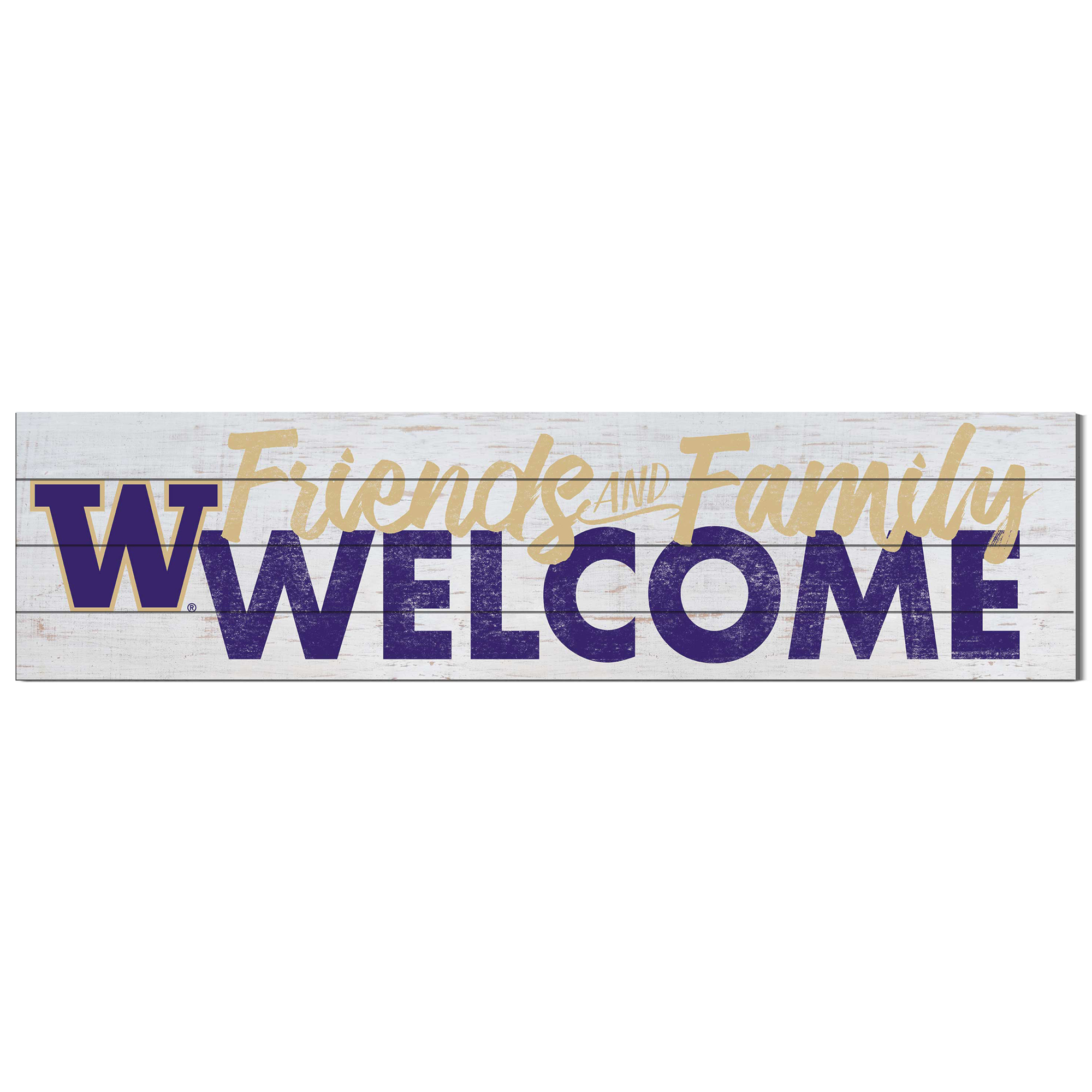 Washington Huskies 10'' x 40'' Friends & Family Welcome Sign - Image 2