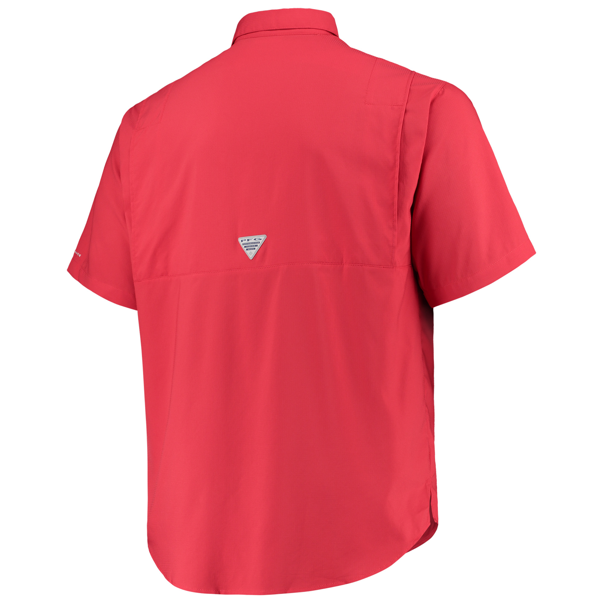 Men's Columbia Scarlet Ohio State Buckeyes Big & Tall Tamiami Omni-Shade Button-Down Shirt - Image 4