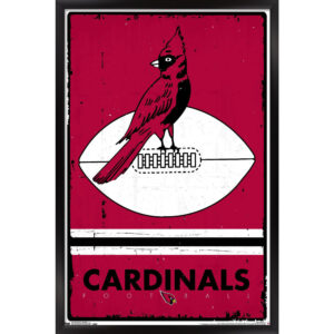 Arizona Cardinals 34.25'' x 35'' Framed Retro Logo Poster