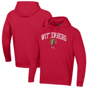 Men's Under Armour Red Wittenberg University Tigers All Day Fleece Pullover Hoodie