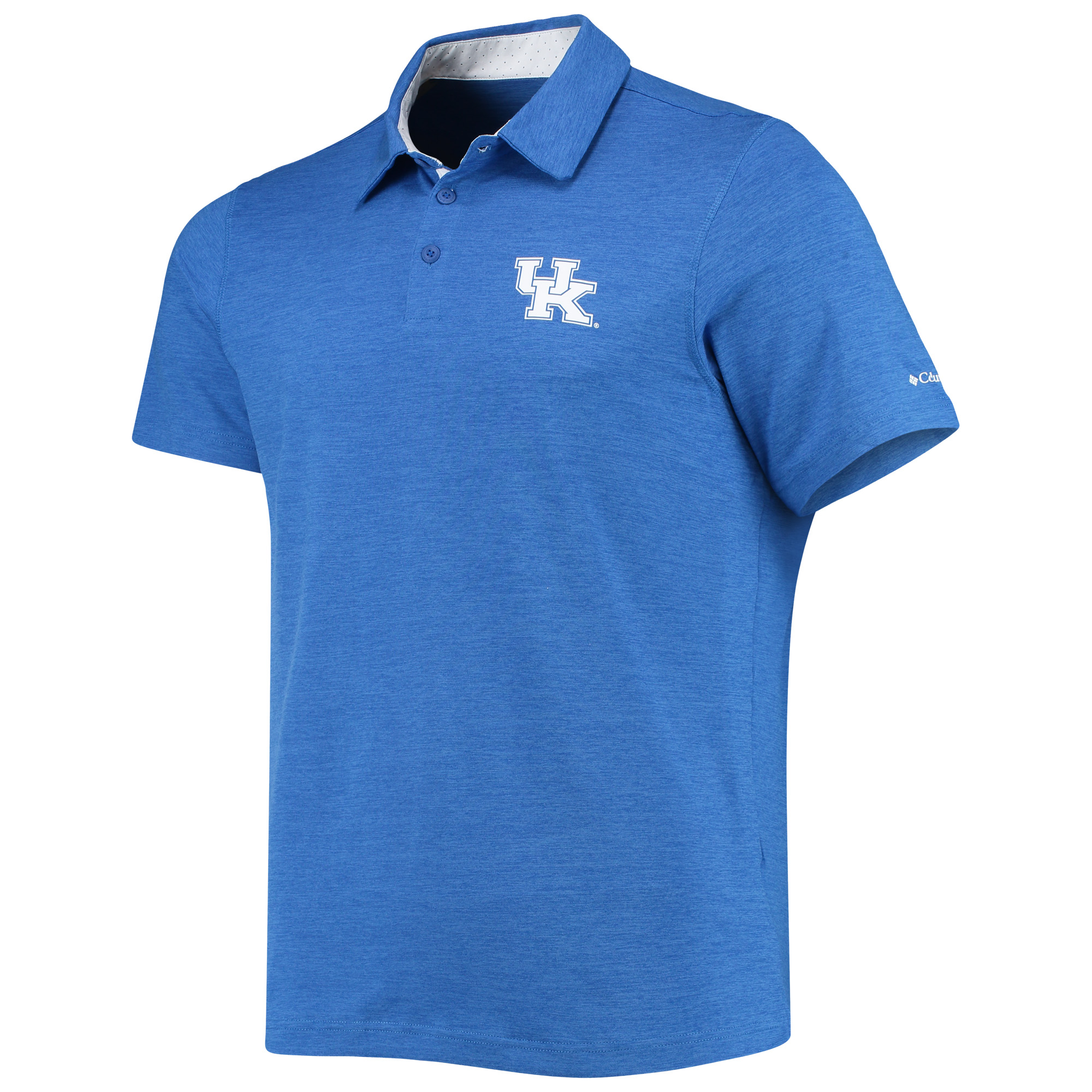 Men's Columbia Royal Kentucky Wildcats Tech Trail Omni-Shade Polo - Image 3