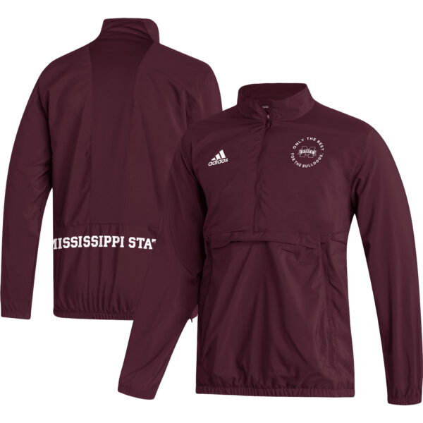Men's Antigua Red New York Black Yankees Generation Quarter-Zip Pullover Top