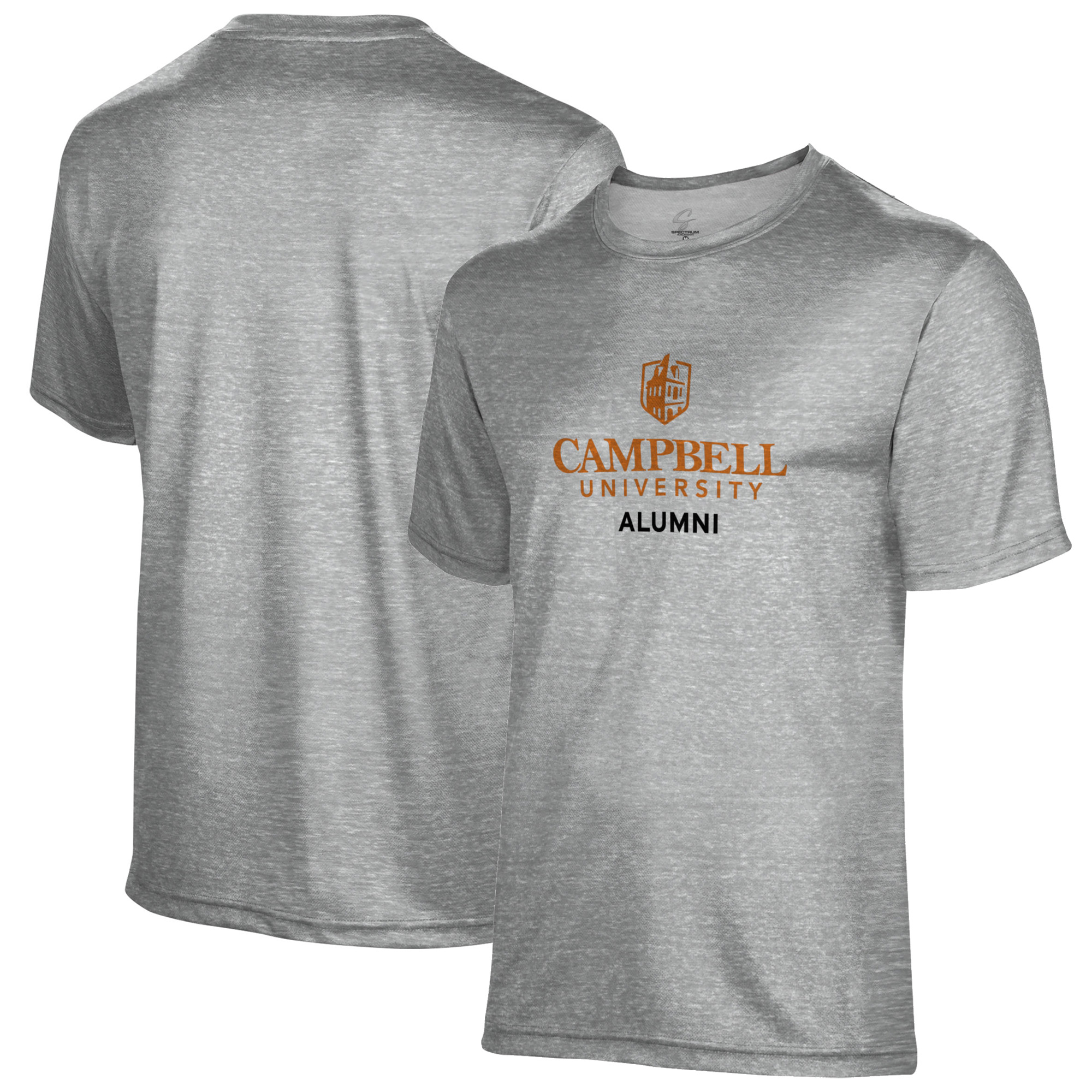 Men's Gray Campbell Fighting Camels Alumni Name Drop T-Shirt