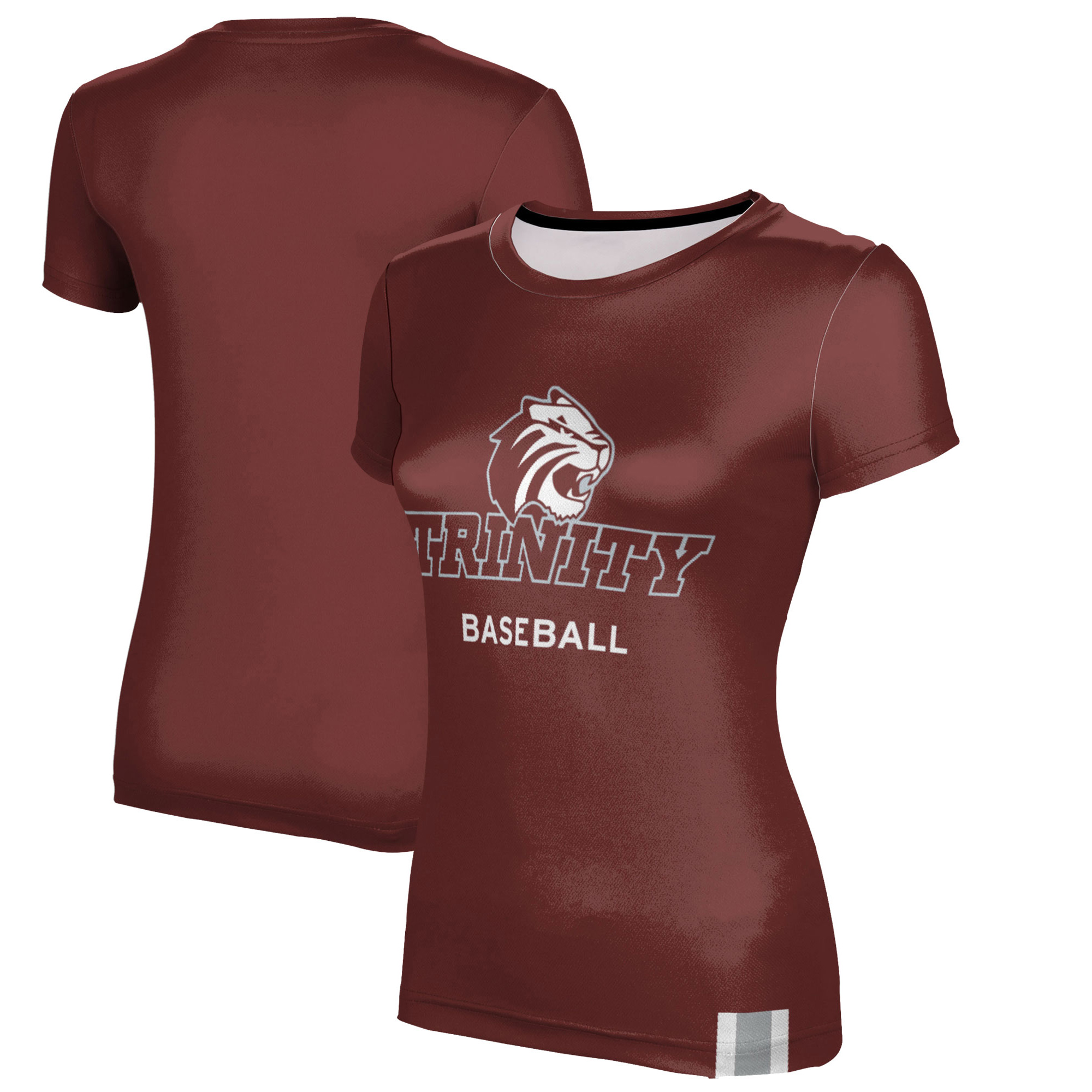 Women's Maroon Trinity Tigers Baseball T-Shirt - Image 5