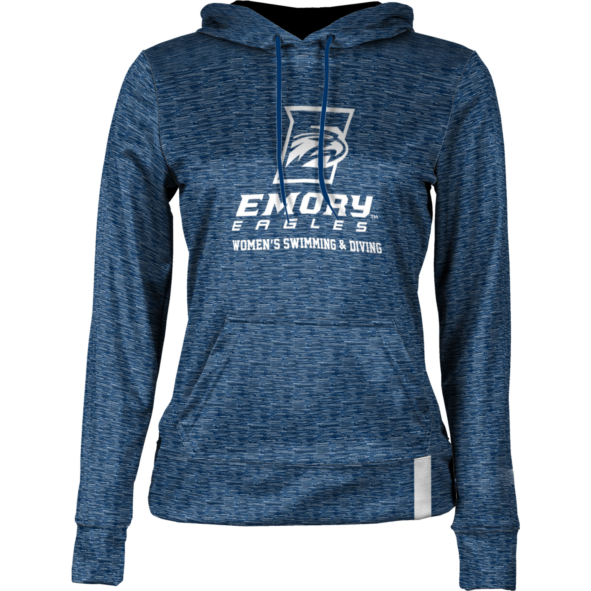 Women's Blue Emory Eagles Women's Swimming & Diving Pullover Hoodie - Image 3