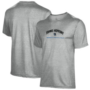 Men's Gray Johns Hopkins Blue Jays Women's Track & Field Name Drop T-Shirt