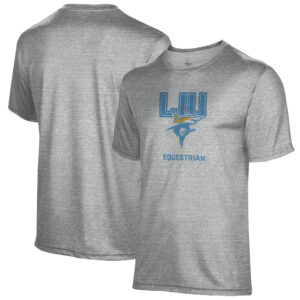 Men's Gray LIU Sharks Equestrian Name Drop T-Shirt