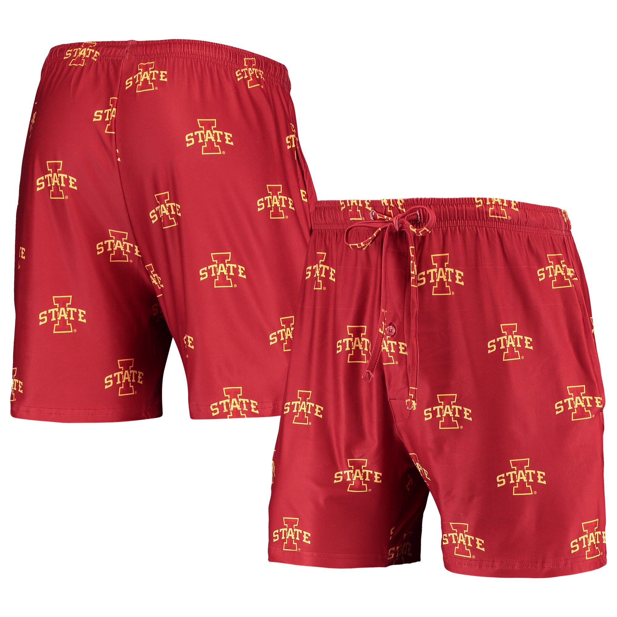 Men's Concepts Sport Cardinal Iowa State Cyclones Flagship Allover Print Jam Shorts - Image 2