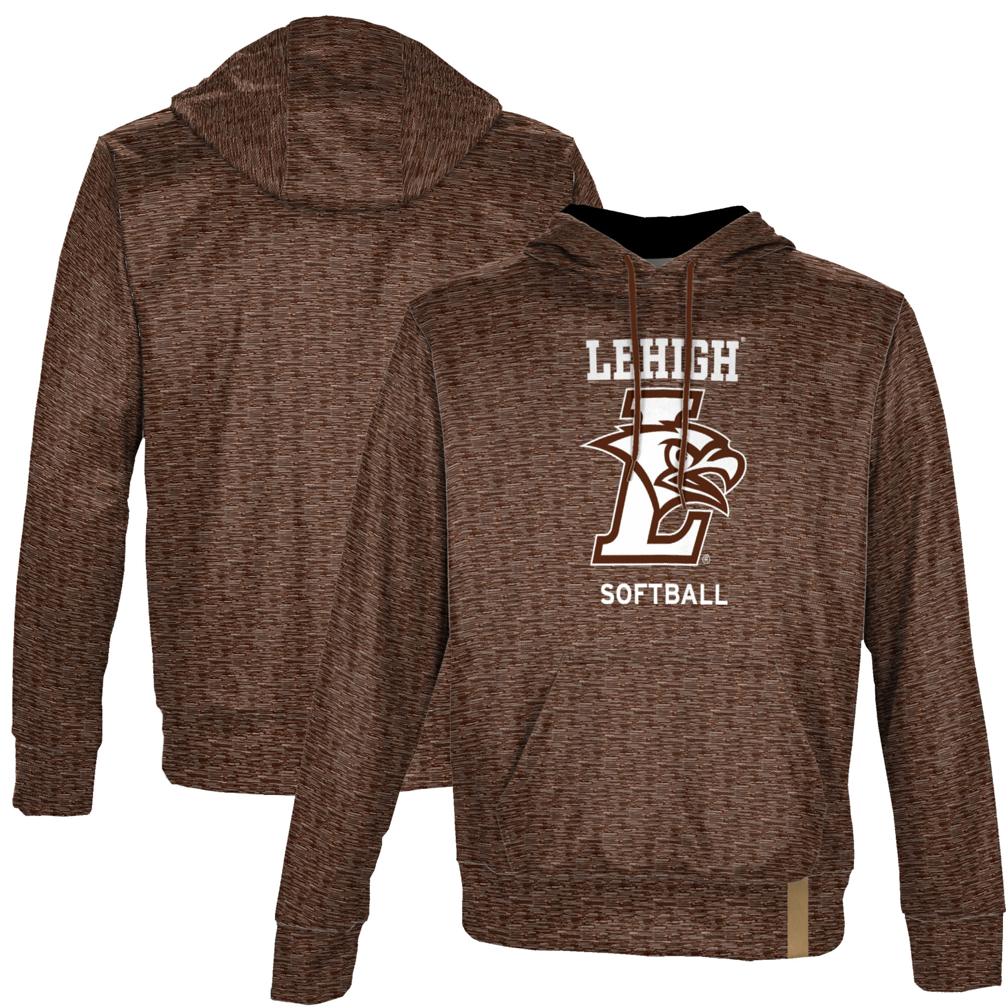 Men's ProSphere Brown Lehigh Mountain Hawks Softball Name Drop Pullover Hoodie - Image 2