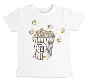 Toddler Tiny Turnip White San Diego Padres Popcorn T-Shirt