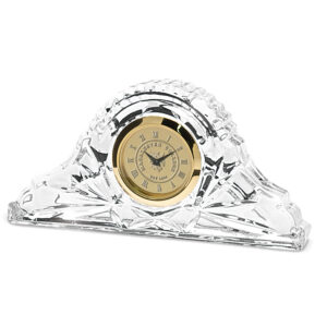 Gold Macalester Scots Crystal Clock