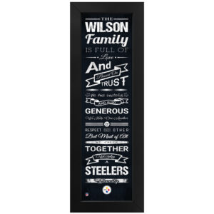 Imperial Pittsburgh Steelers 8" x 24" Custom Print Family Cheer