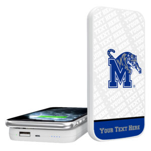Memphis Tigers Personalized 5000 mAh Repeat Design Wireless Powerbank