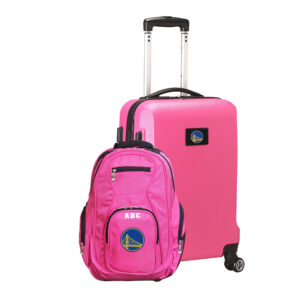 MOJO Pink Golden State Warriors Personalized Deluxe 2-Piece Backpack & Carry-On Set