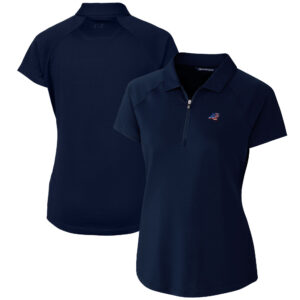 Women's Cutter & Buck Navy Carolina Panthers Forge Stretch Polo