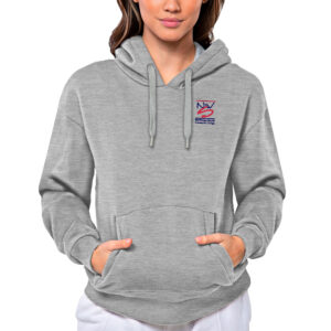 Women's Antigua Heathered Gray Northwest-Shoals Community College Victory Pullover Hoodie