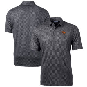 Men's Cutter & Buck Black Oregon State Beavers Big & Tall Pike Banner Print Polo